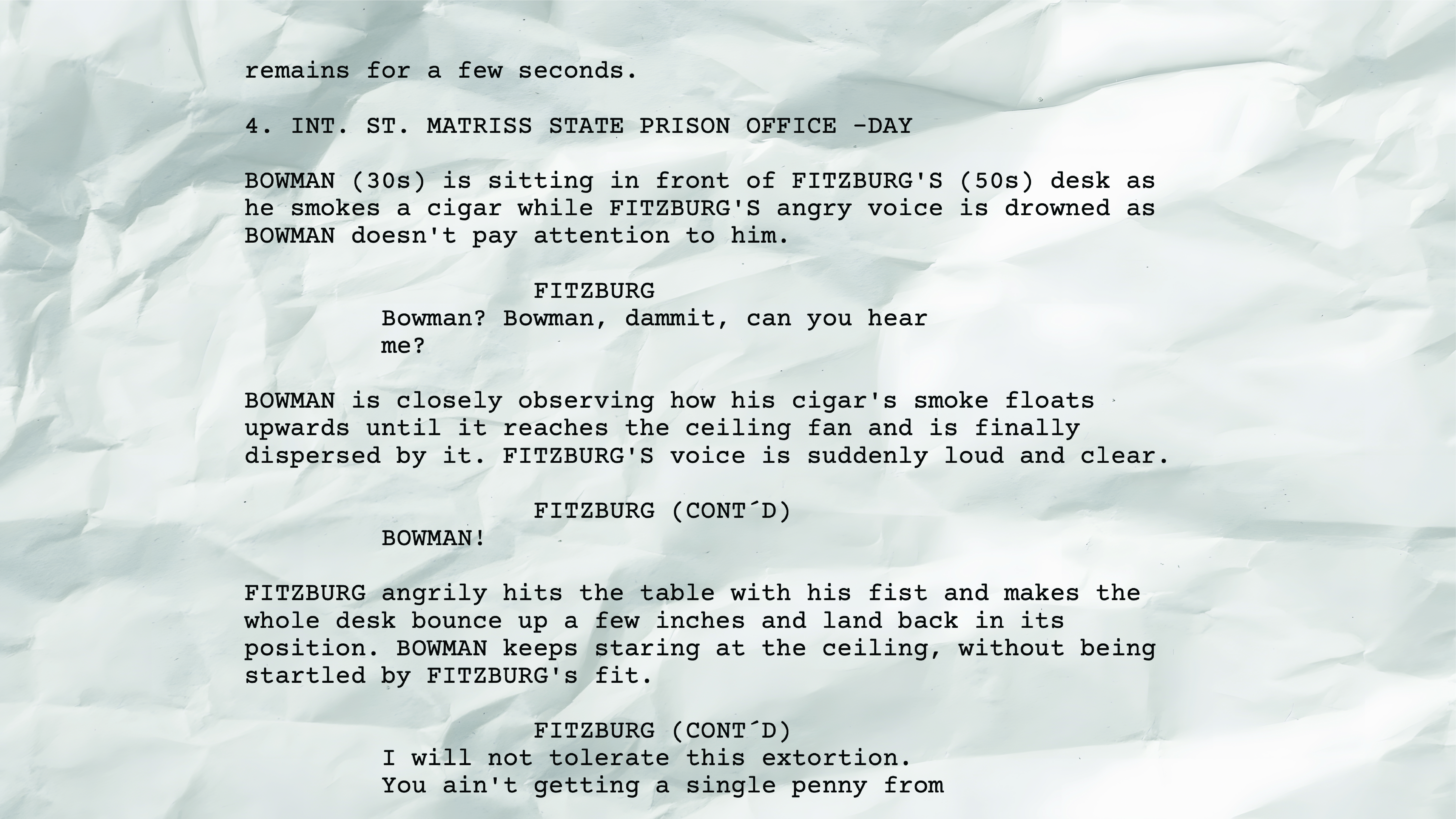 Hypnos Lullaby: Where Dreams Come to Die script during production